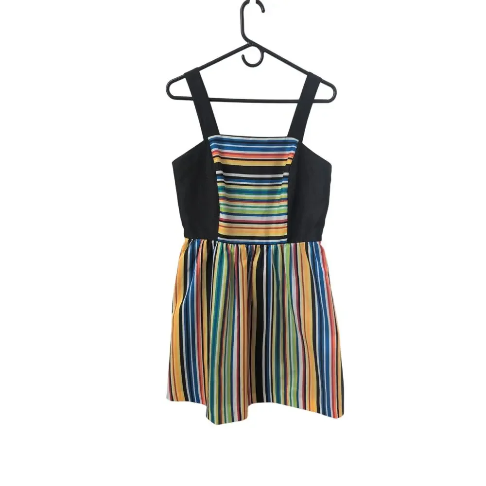 Kensie Black Multicolor Cocktail Dress Medium Back Zip Party Evening EUC - Picture 2 of 4